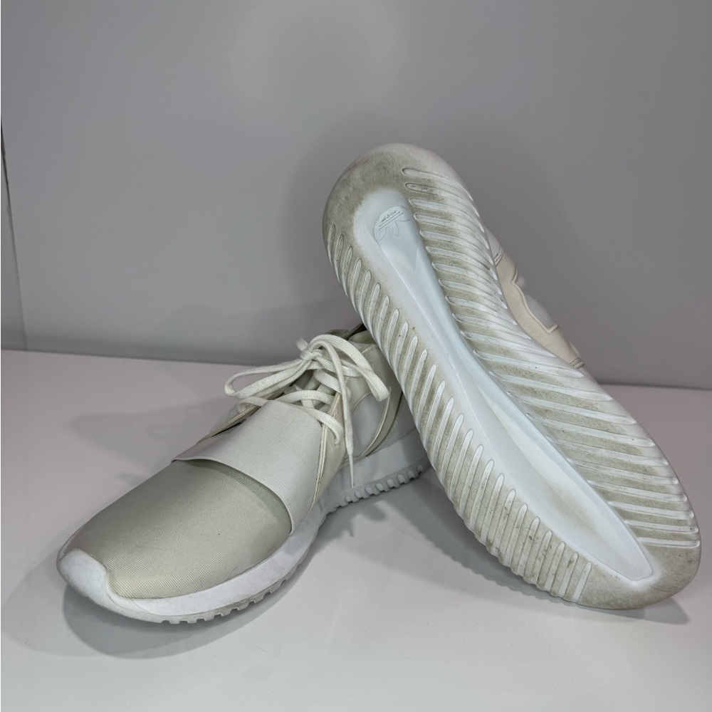 adidas Women's Cream and White Sneakers